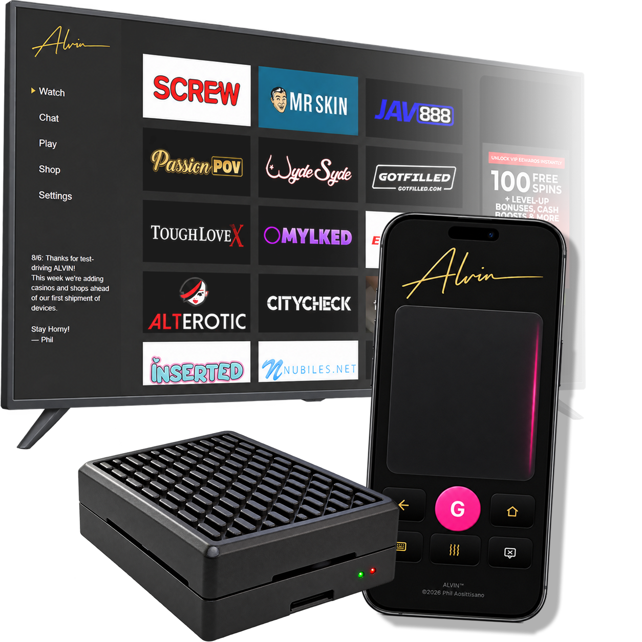 ALVIN streaming device and remote